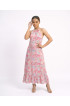 Hand Painted Rayon Halter Dress